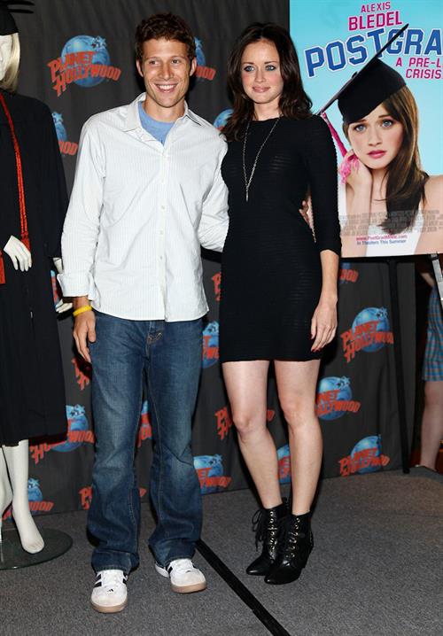 Alexis Bledel to promote Post Grad with a memorabilia donation at Planet Hollywood in New York City