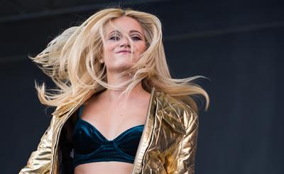 Pixie Lott performing on Day 1 of the V Festival at Hylands Park on August 16, 2014