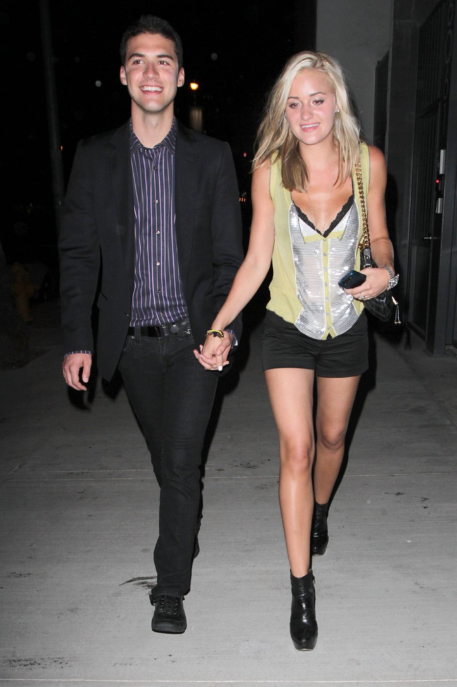 Amanda Michalka leaves a club with a friend in Los Angeles on August 7, 2010 