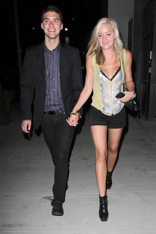 Amanda Michalka leaves a club with a friend in Los Angeles on August 7, 2010 