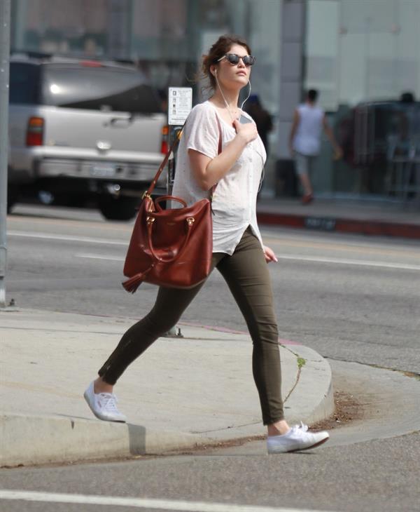 Gemma Arterton enjoys a stroll in Los Angeles on March 30, 2013