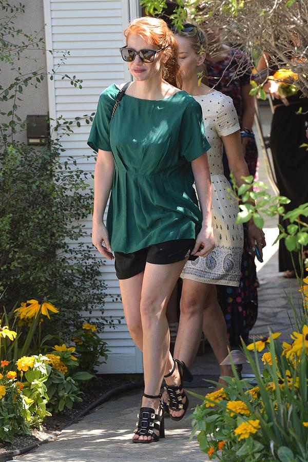 Jessica Chastain leaves a private party in Brentwood August 10, 2014