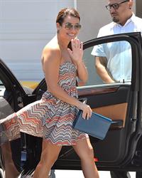 Lea Michele leaves a private party in Brentwood on August 10, 2014