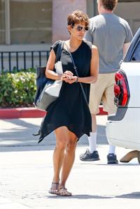 Halle Berry at local nail spa in Malibu August 12, 2014