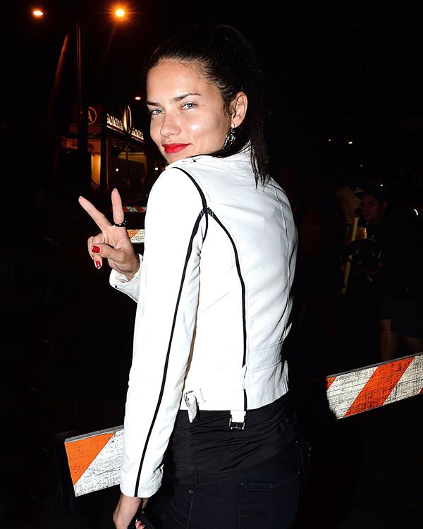 Adriana Lima goes to the Rihanna And Eminem Concert August 7, 2014