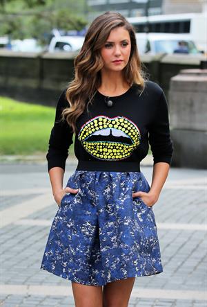 Nina Dobrev visits SiriusXM Studios in New York City on August 4, 2014