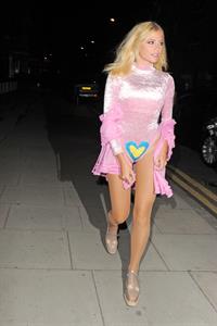Pixie Lott leaving Freedom Bar in London, England on July 30, 2014