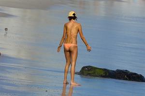 Alessandra Ambrosio has a family fun day at the beach in Malibu