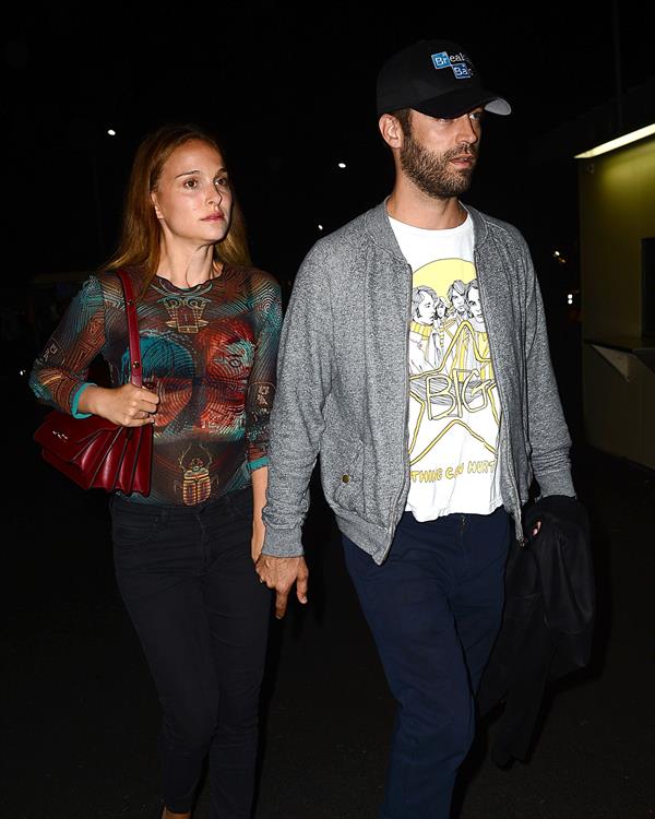Natalie Portman at Jay Z and Beyonce concert at Rose Bowl August 2, 2014