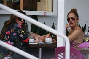 Jennifer Lopez and Leah Remini shopping at Fred Segal in Los Angeles on July 30, 2014