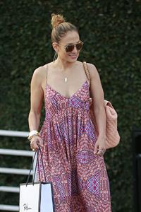 Jennifer Lopez and Leah Remini shopping at Fred Segal in Los Angeles on July 30, 2014