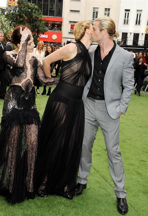 Charlize Theron and Kristen Stewart at the  Snow White And The Huntsman  World Premiere, May 14, 2012