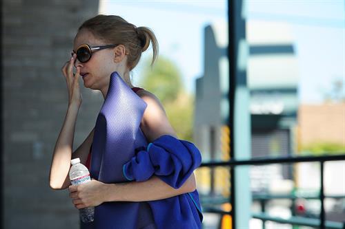 Heather Graham at yoga class in LA 7/31/13 