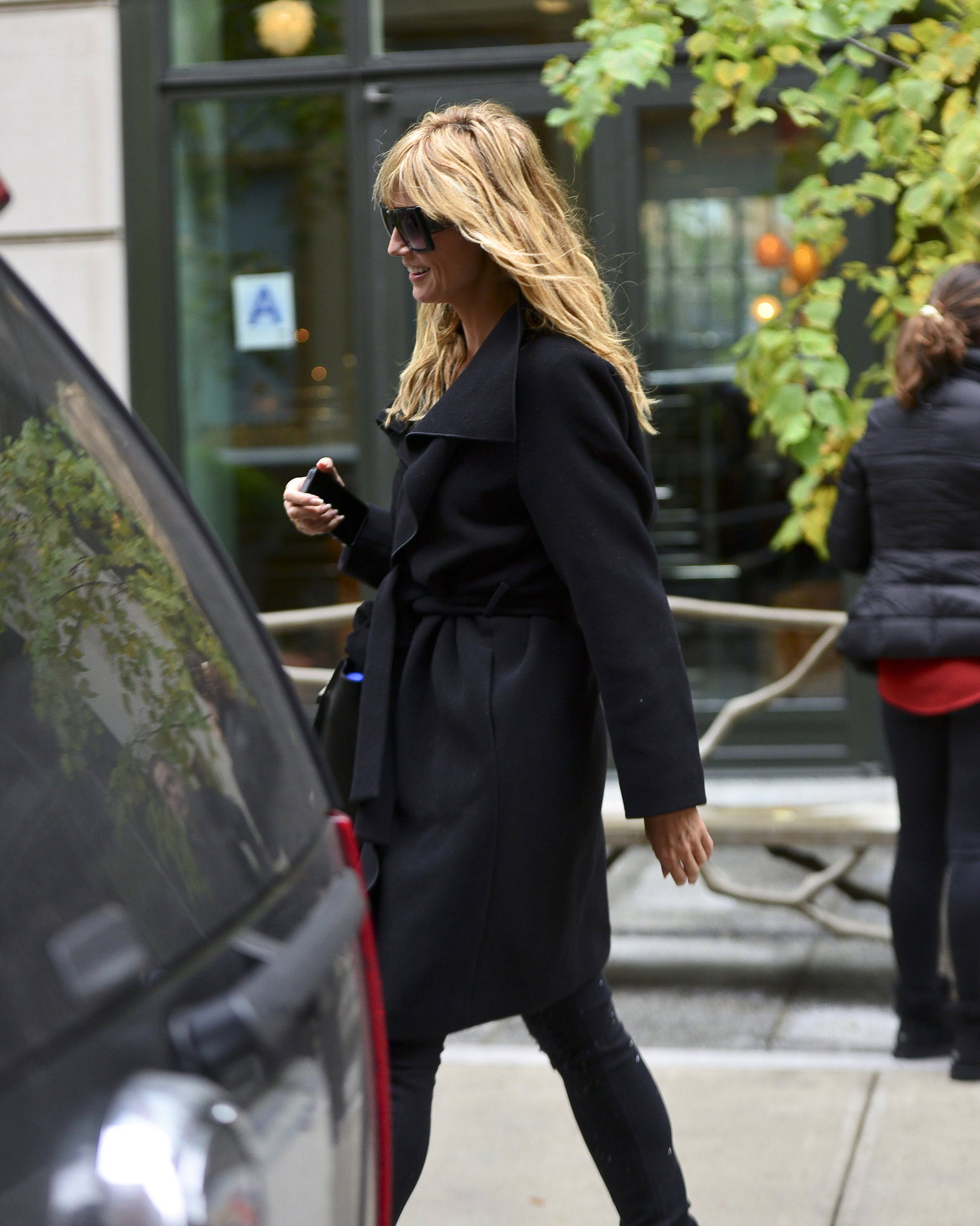 Heidi Klum leaves her hotel in New York City on November 1, 2013