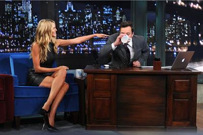 Heidi Klum on Late Night with Jimmy Fallon in New York on September 4, 2013