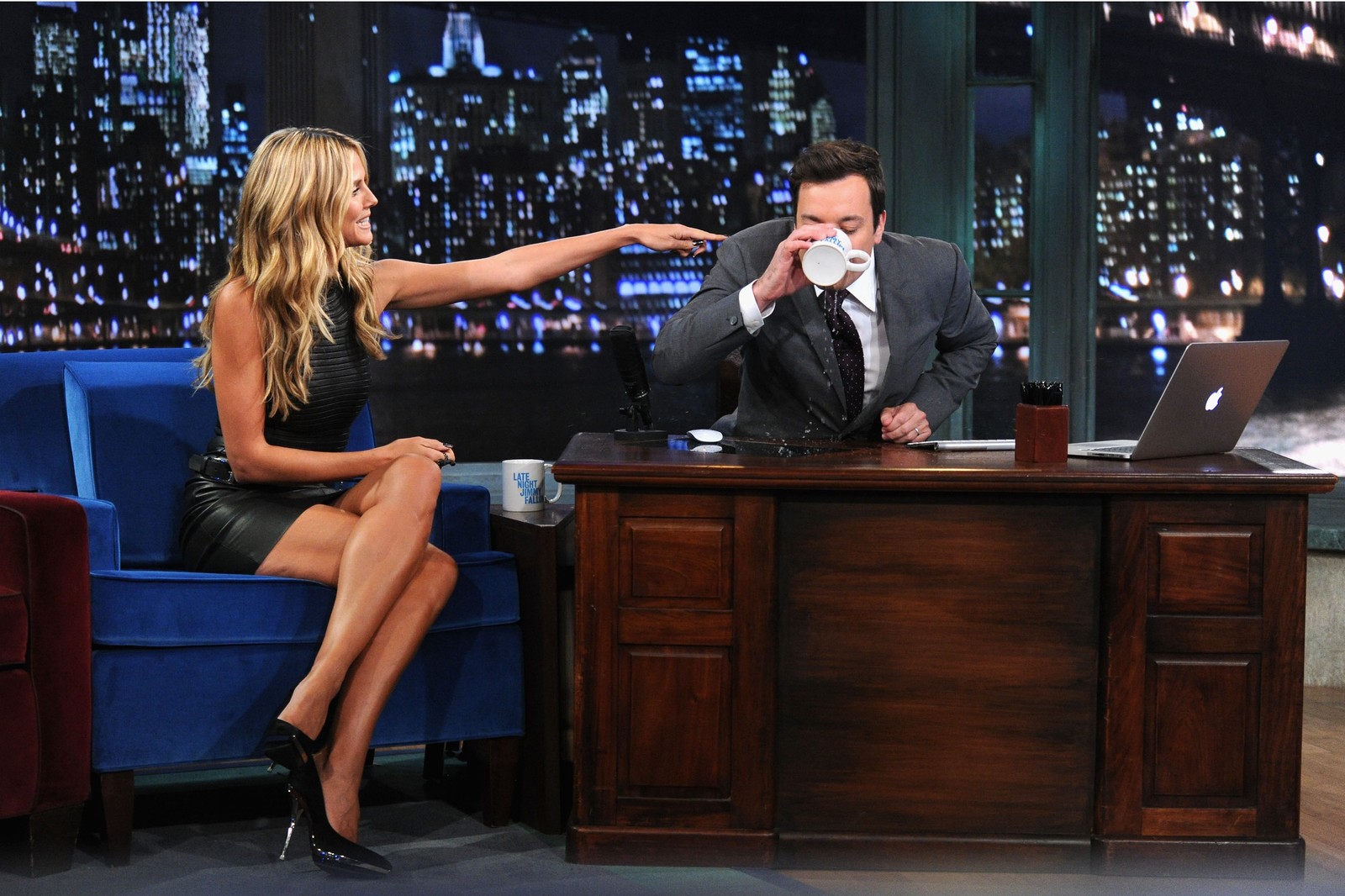 Heidi Klum on Late Night with Jimmy Fallon in New York on September 4, 2013...