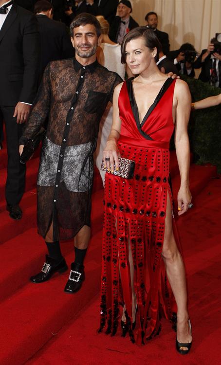 Milla Jovovich attending Metropolitan Museum of Arts Costume Institute Gala, May 7, 2012