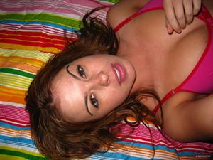 Kari Sweets Lingerie Pictures Kari Sweets on colorful striped sheets