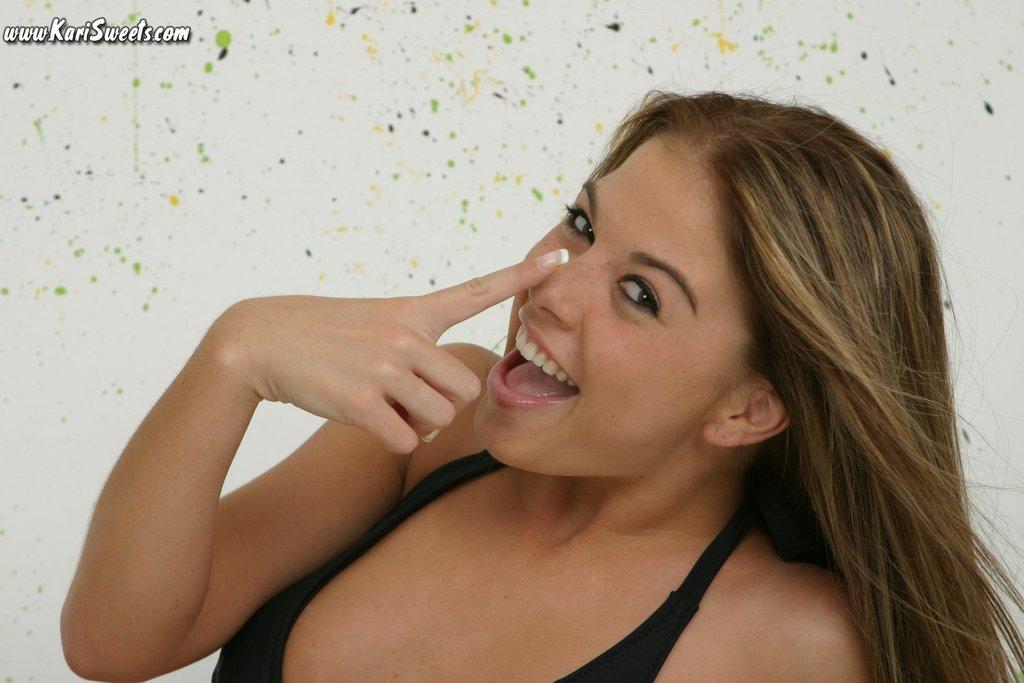 Kari Sweets in messy paint