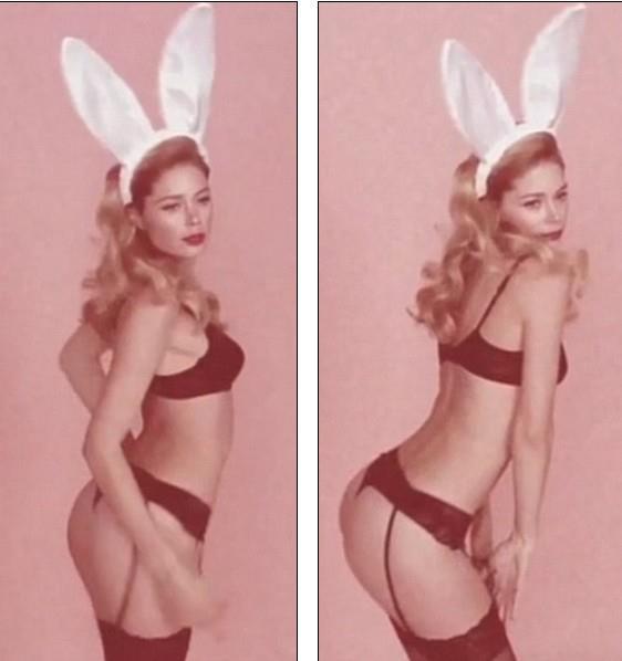 Doutzen Kroes in lingerie - ass