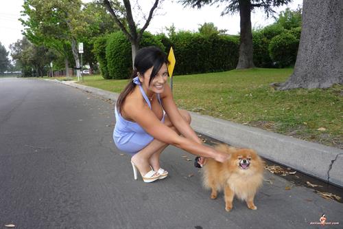 Denise Milani Snapshots - DogWalk