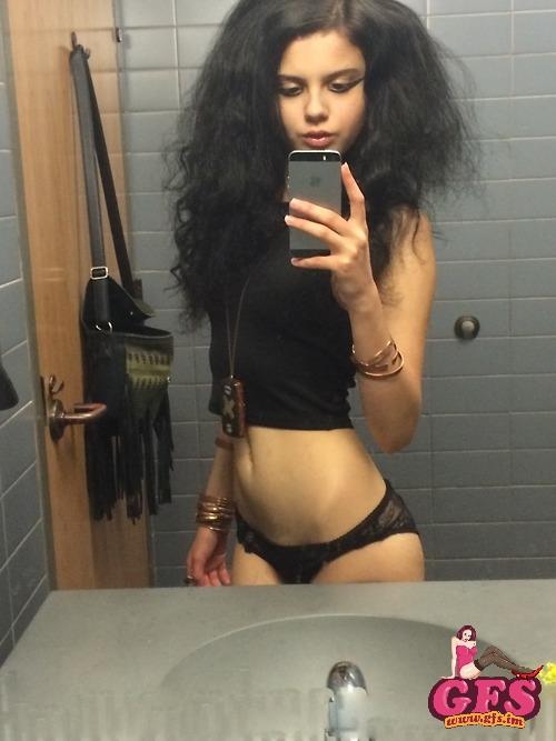 Anonymous in lingerie taking a selfie