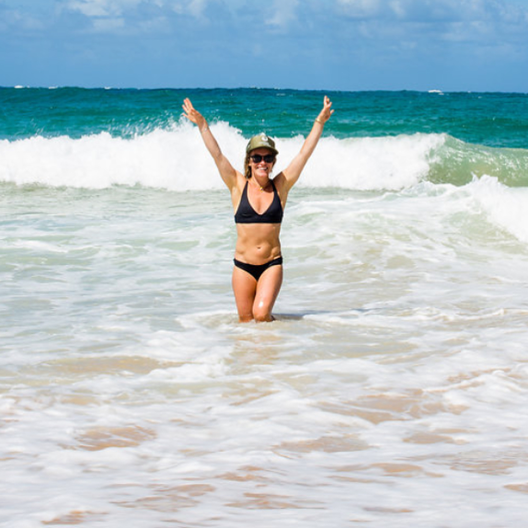 Jamie Anderson in a bikini