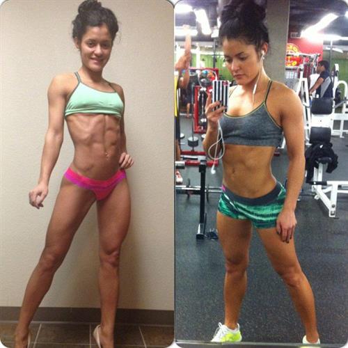 Jessica Arevalo in a bikini taking a selfie