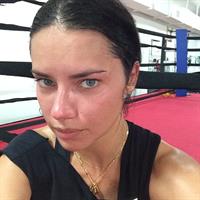 Adriana Lima taking a selfie