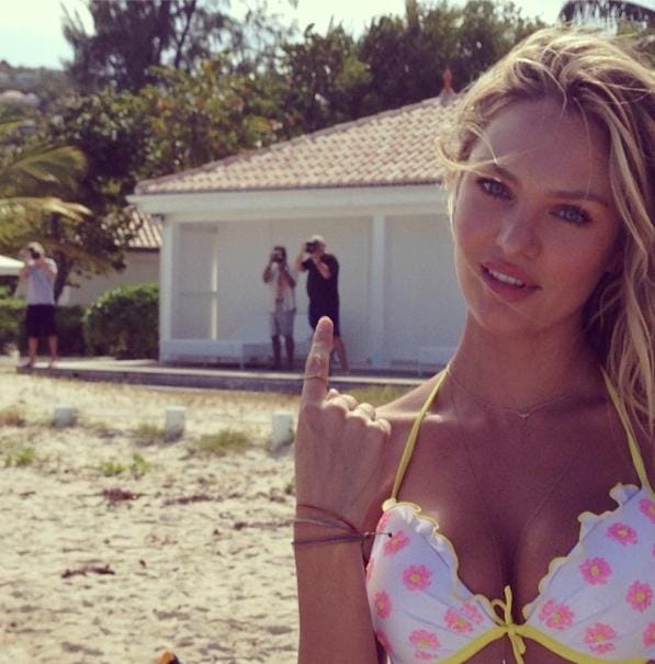 Candice Swanepoel in a bikini