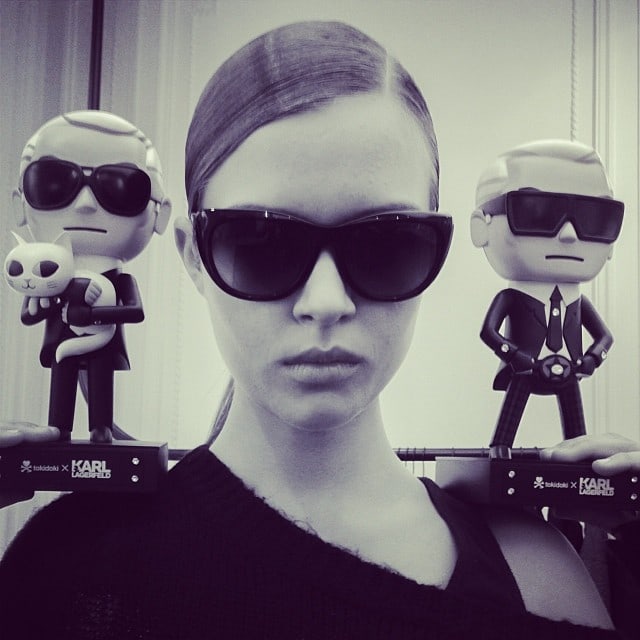 Josephine Skriver taking a selfie