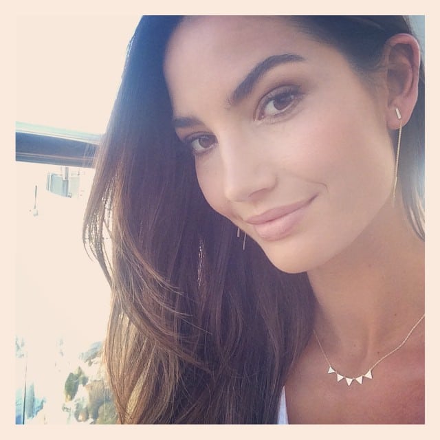 Lily Aldridge taking a selfie