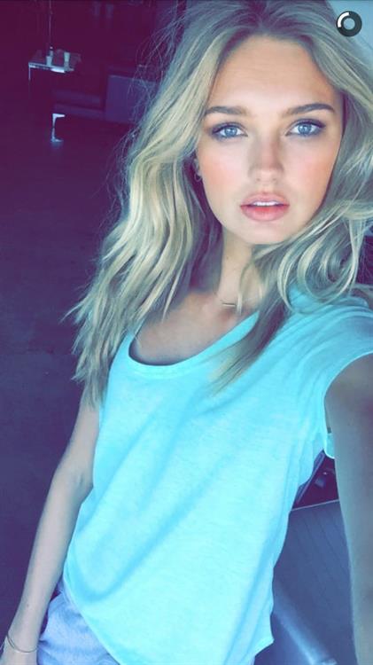Romee Strijd taking a selfie