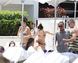 Selena Gomez in bikini by a hotel pool in Miami 5/11/13 