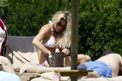Abigail Clancy bikini candids Sardinia Italy on June 9, 2011 