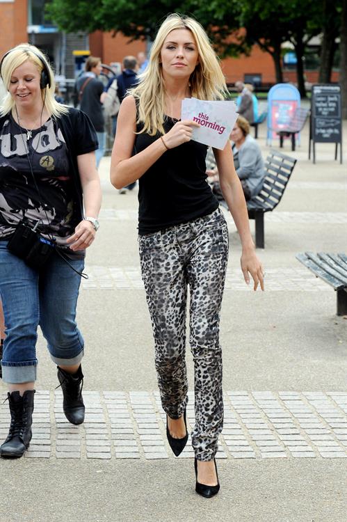 Abigail Clancy this morning set at the London studios on July 26, 2011
