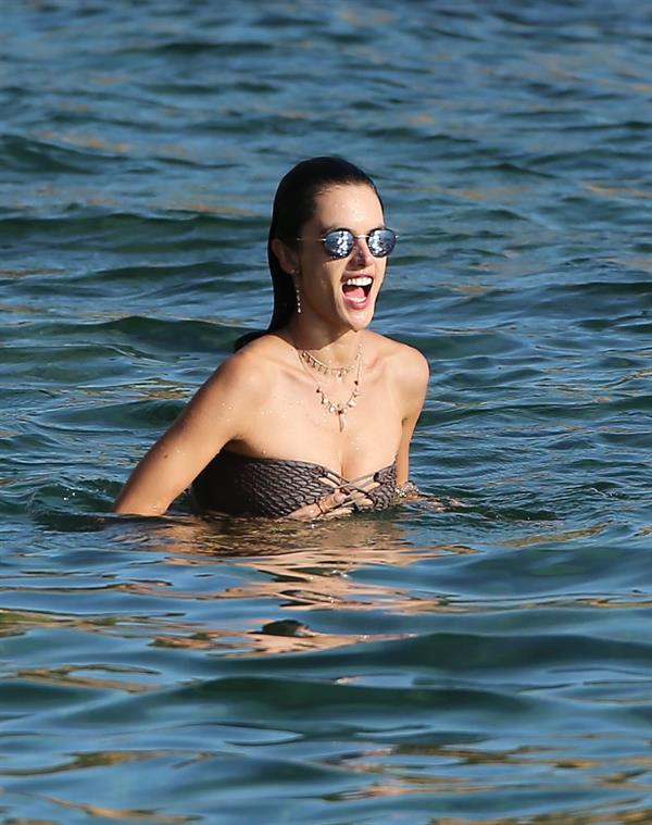 Alessandra Ambrosio in a bikini