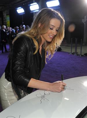 Amber Heard Vanity Fair Campaign Hollywood Pieces of Heaven art auction on February 23, 2011 