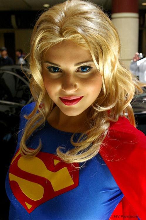 Girls dressed up as Supergirl