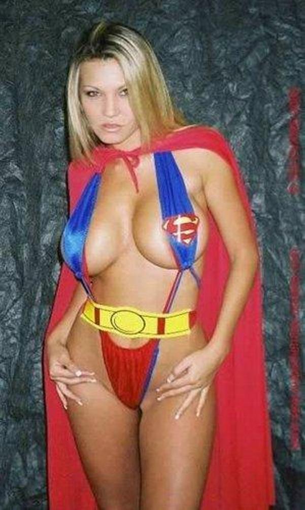Girls dressed up as Supergirl