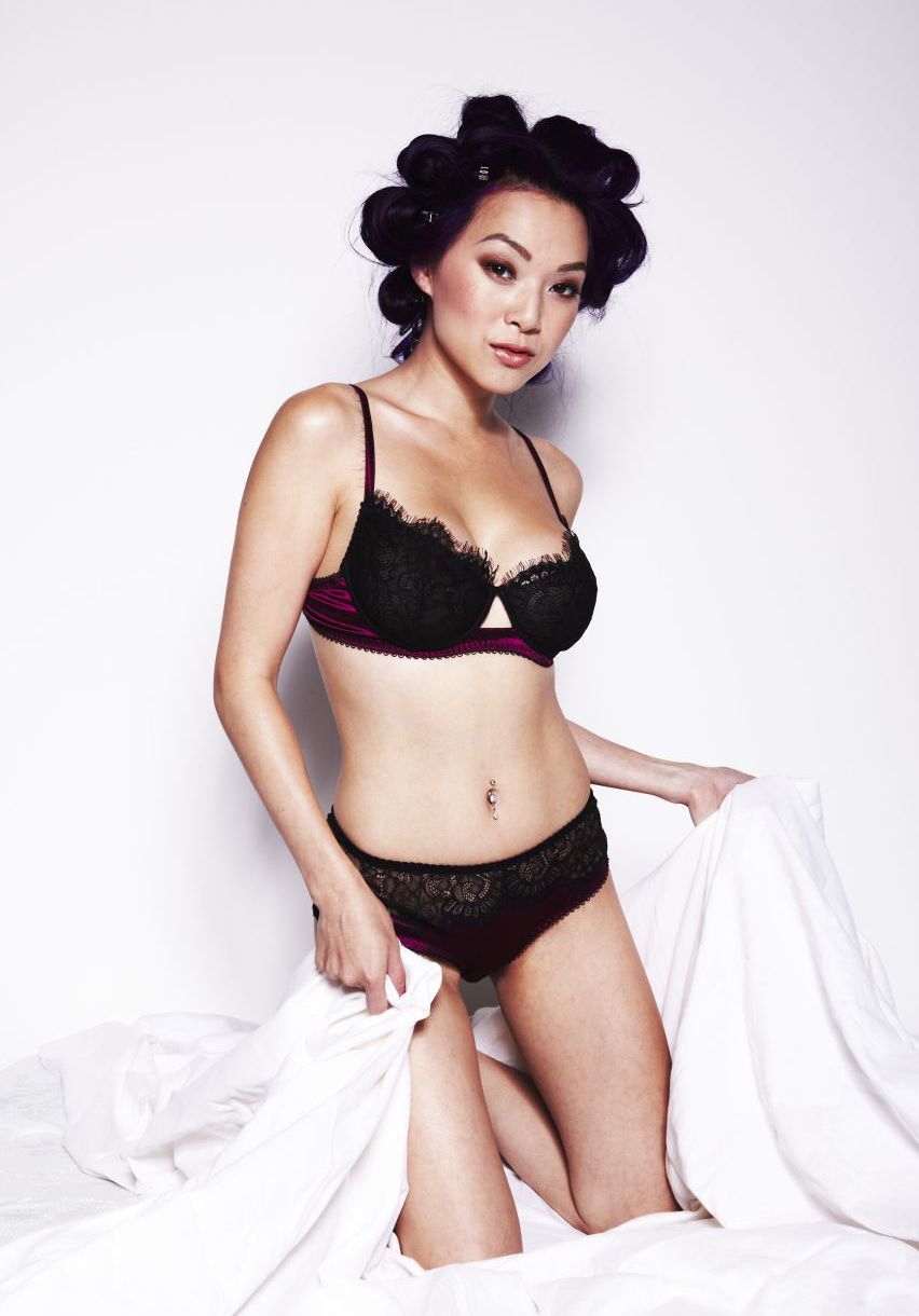 Linda Le in lingerie