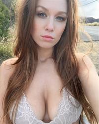 Leanna Decker in lingerie taking a selfie