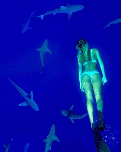 Sarah Kohan in a bikini