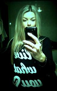 Marina Oborskaya taking a selfie