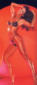 Rachel McLish in a bikini