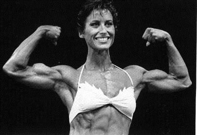 Rachel McLish in a bikini