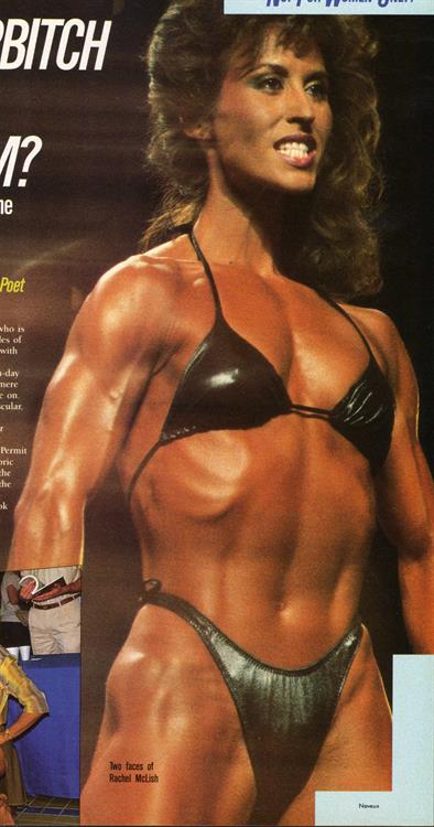 Rachel McLish in a bikini