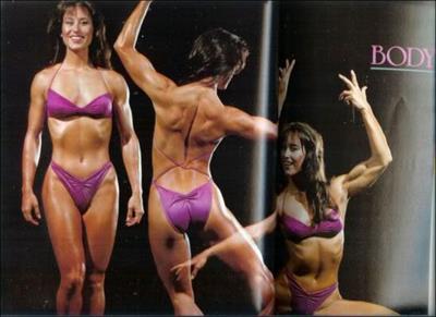 Rachel McLish in a bikini