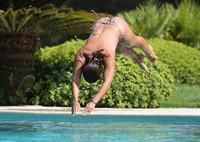 Rebekah Vardy in a bikini in the pool in Portugal on 08/29/2018