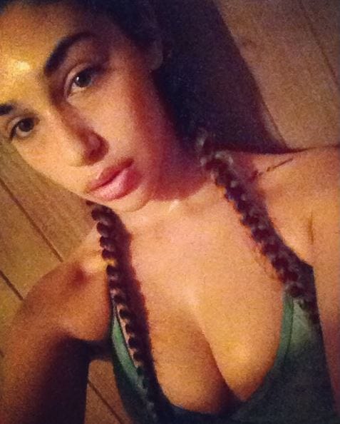 Chantel Jeffries taking a selfie